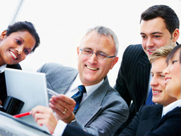 businesspeople working