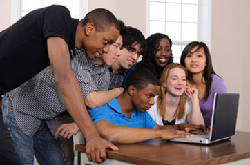 Students watching