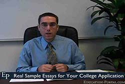 Real Sample Essays for Your College Application Video