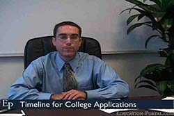 Timeline for College Applications Video